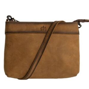 STS brown leather crossbody